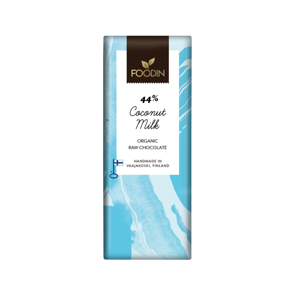 Raakasuklaa Coconut Milk 44%, Luomu 40g